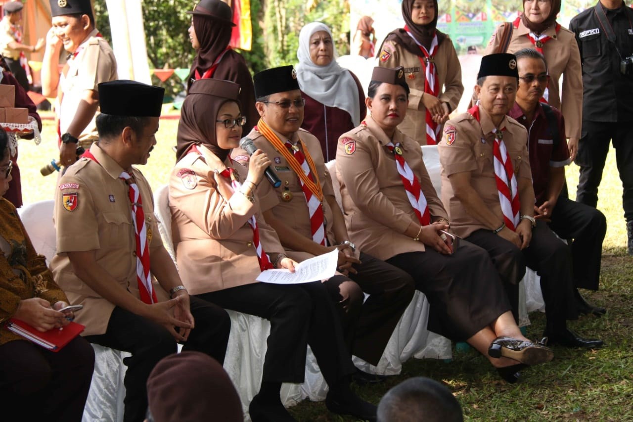 Dari Perkemahan Gerapkota 2018 kerjasama Kwarda Sumbar dengan BBPOM di Padang Penny Lukito Akomodir 